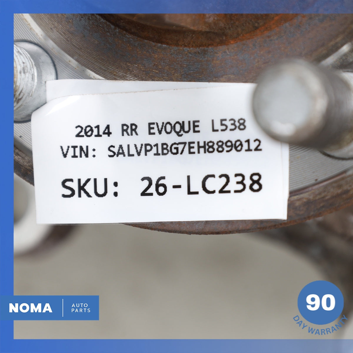 12-19 LR Range Rover Evoque L538 Rear Left Spindle Knuckle Hub w/ Shield OEM - photo 11