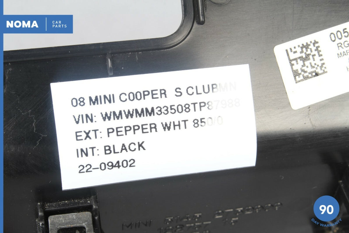 06-14 Mini Cooper S Clubman R55 Center Console Heater Cover Trim 2752909 OEM - photo 8