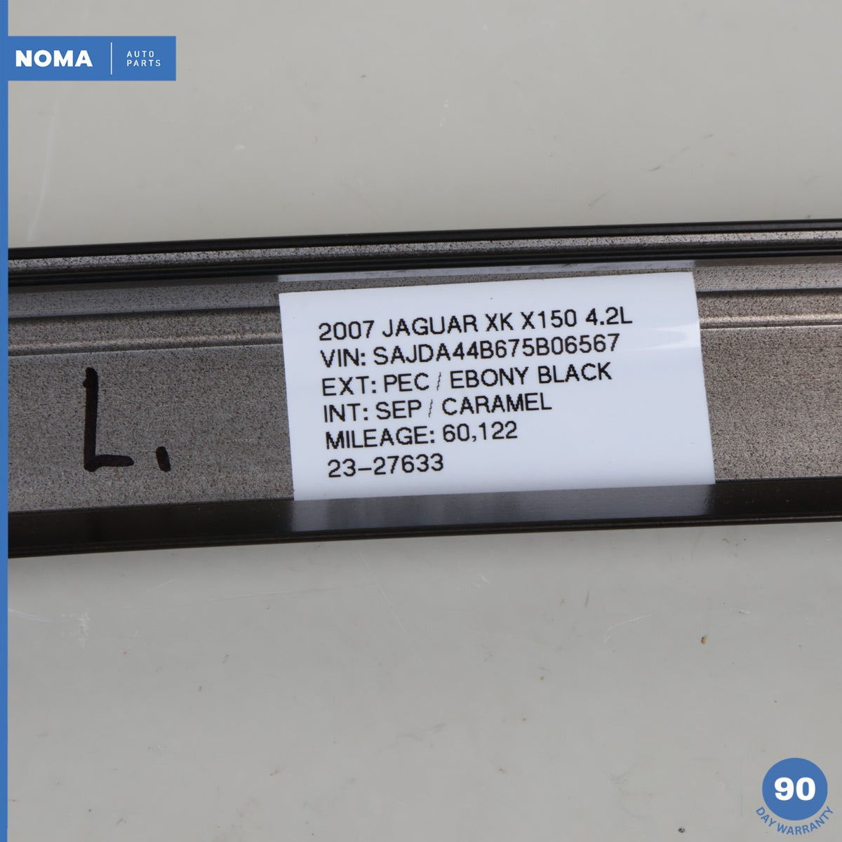 07-15 Jaguar XK XKR X150 Front Left A Pillar Exterior Molding Weatherstrip OEM - photo 10
