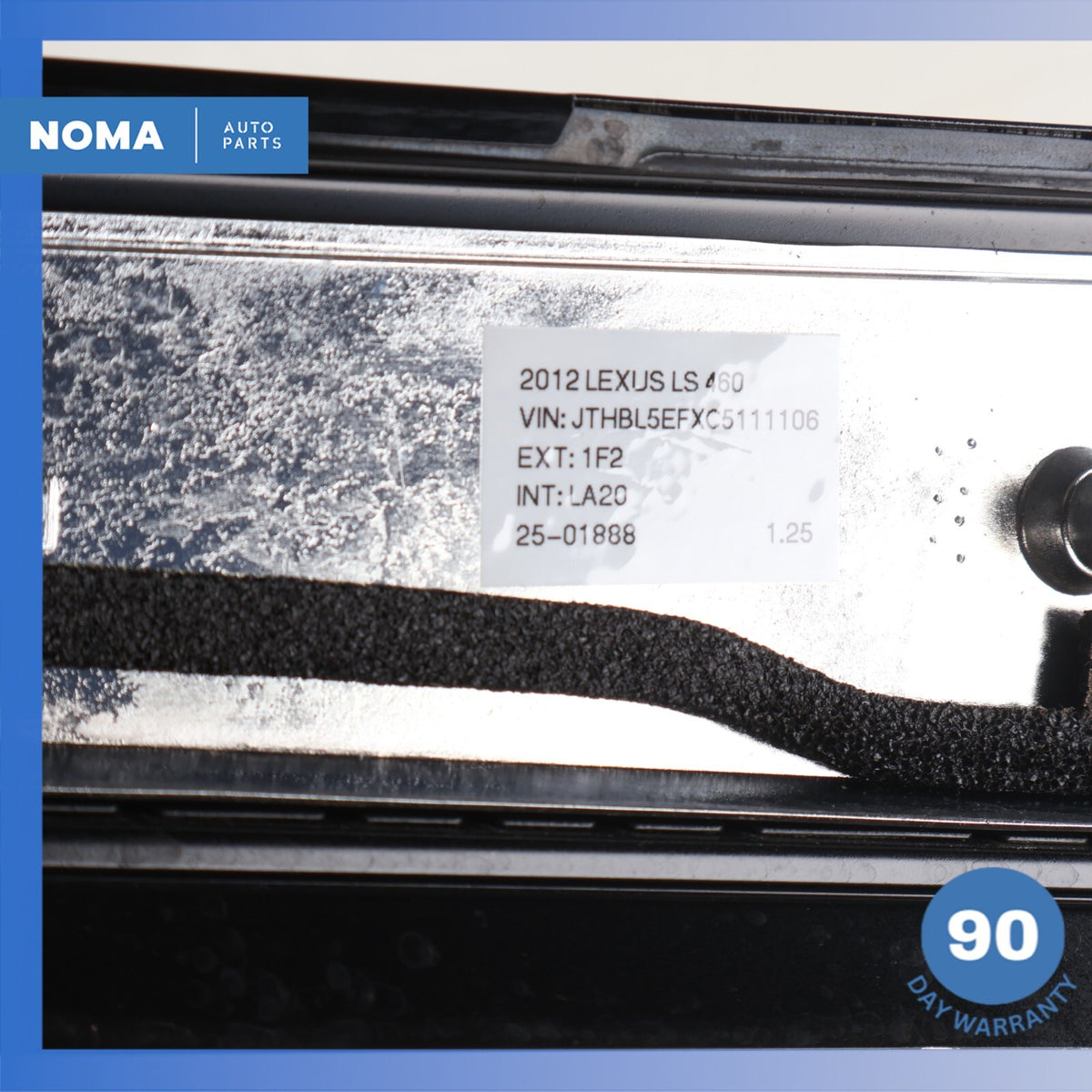 07-17 Lexus XF40 LS460 SWB Rear Left Driver Side Door Window Molding Trim OEM - photo 18