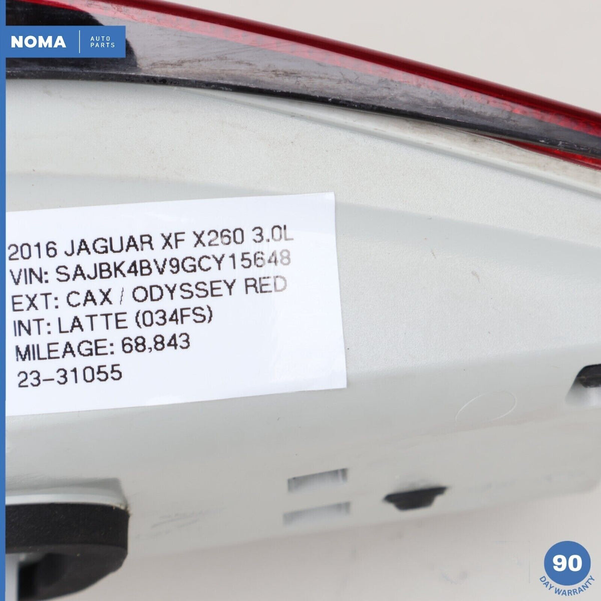 16-20 Jaguar X260 XF Sedan Rear Right Side Inner Tail Brake Light Lamp OEM - photo 14