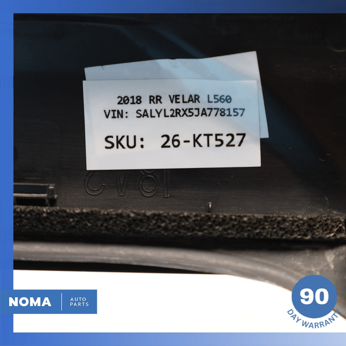 18-23 Range Rover Velar L560 Front Right Side Exterior A-Pillar Molding OEM - photo 12