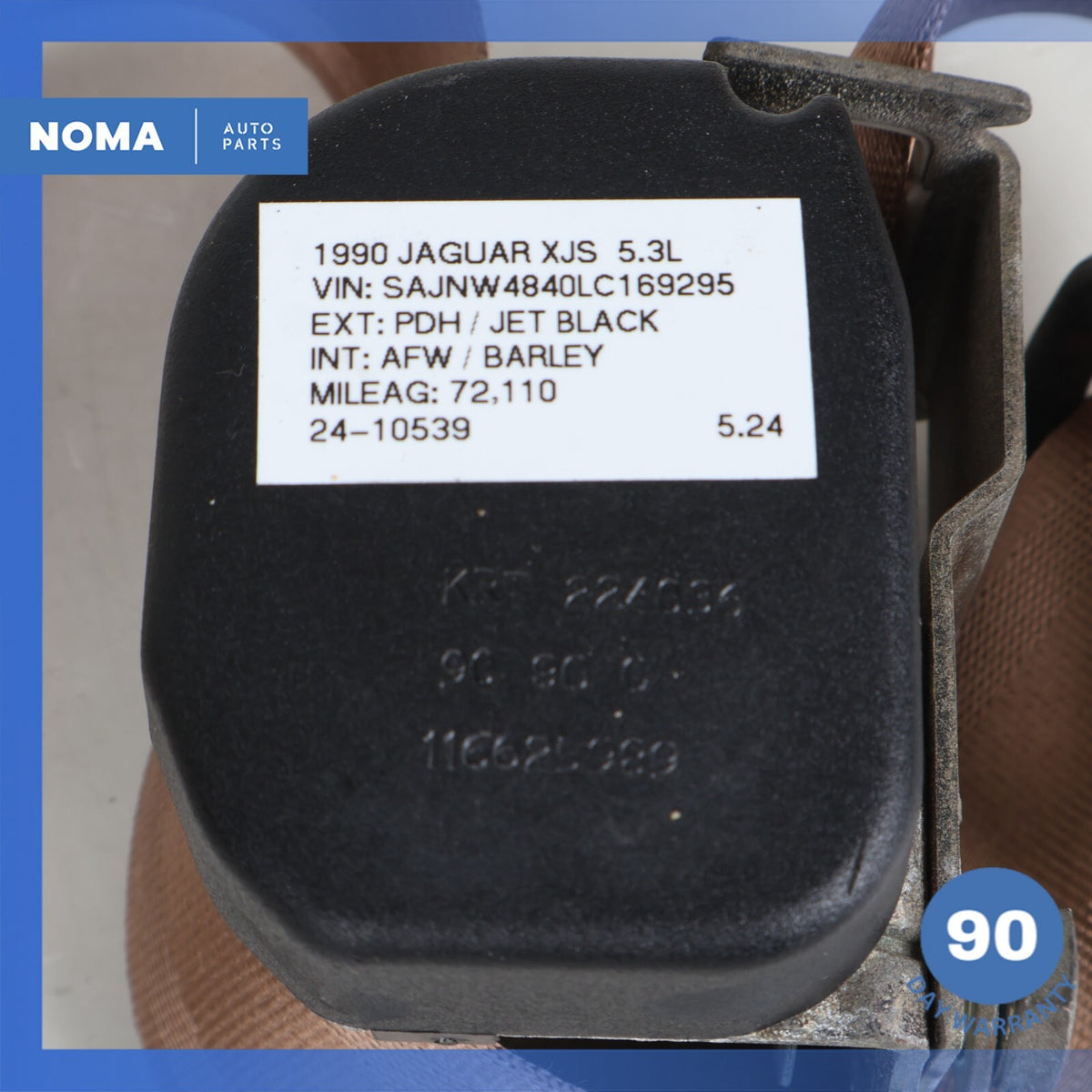 89-91 Jaguar XJS HE Series 2 Rear Left or Right Seat Belt Retractor Brown OEM - photo 23
