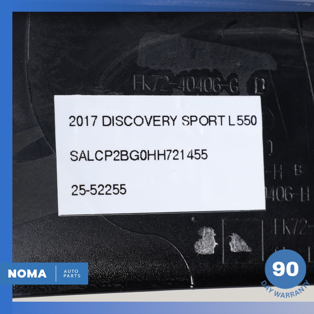 15-19 LR Discovery Sport L550 Rear Trunk Bezel License Plate Light Lamp Trim OEM - photo 18
