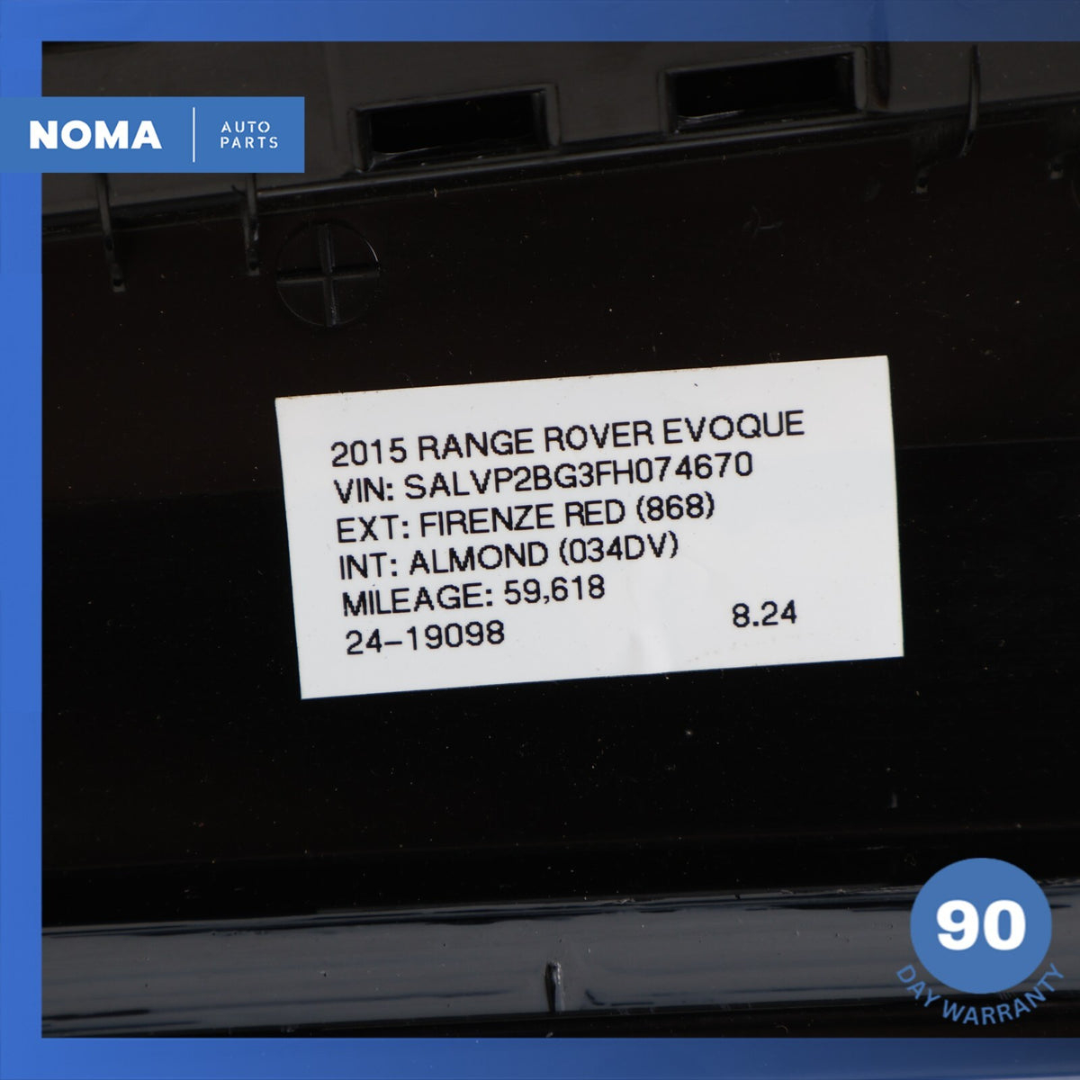 12-19 LR Range Rover Evoque L538 Rear Right Outer Door Window Molding Set OEM - photo 16