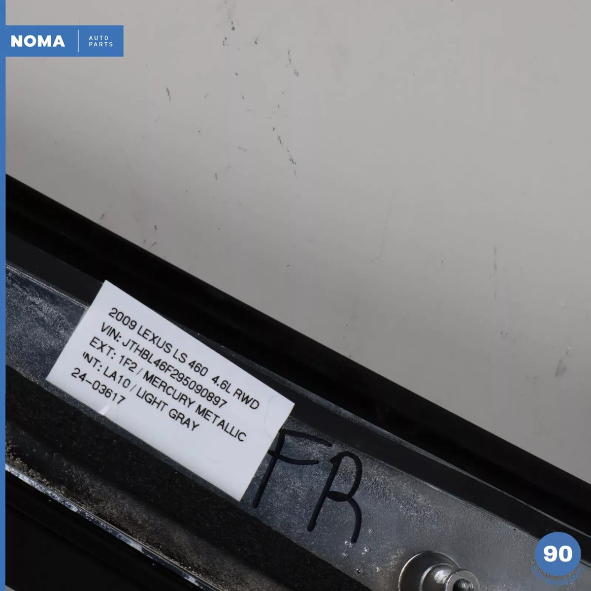 07-12 Lexus LS460 USF40 Front Right Side Door Window Molding Trim 7570150040 OEM - photo 13