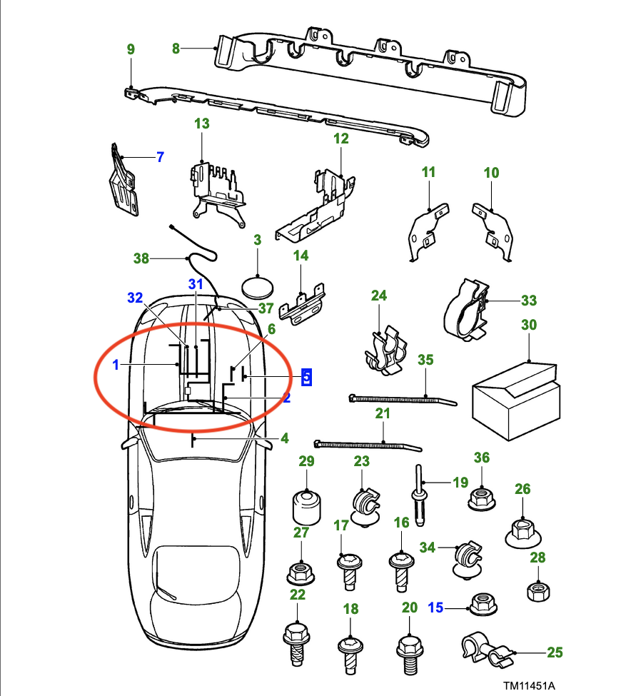 2003-2006 Jaguar XK8 X100 Rear Motor Engine Bay Under Hood Wiring Harness OEM - photo 10