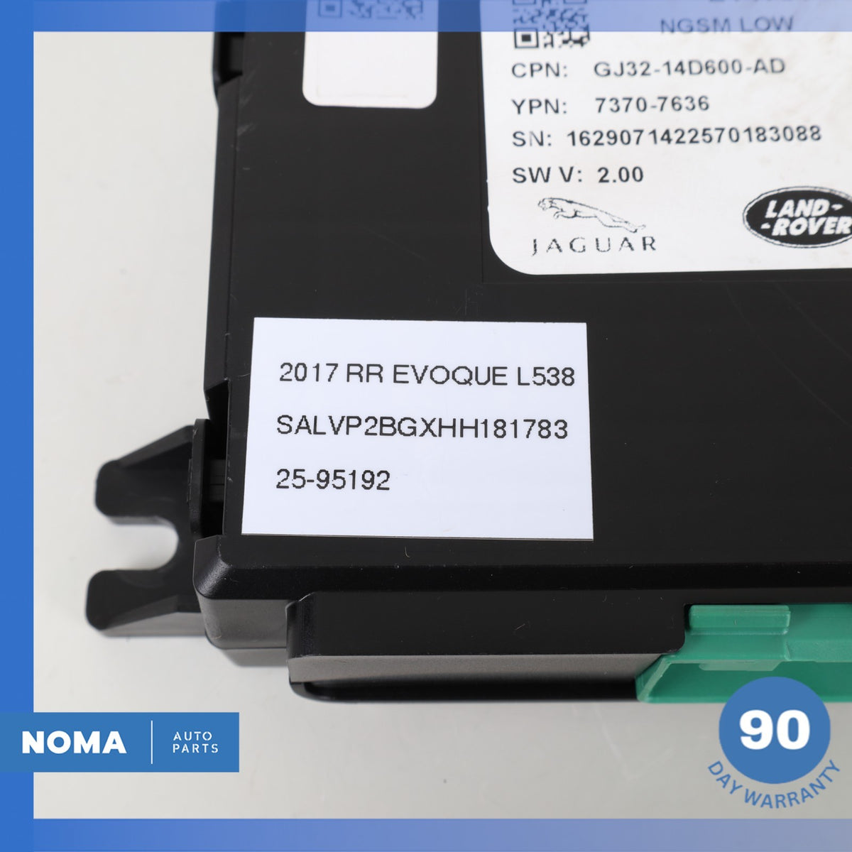 2017 Range Rover Evoque L538 Left or Right Seat Control Module GJ3214D600AD OEM - photo 8