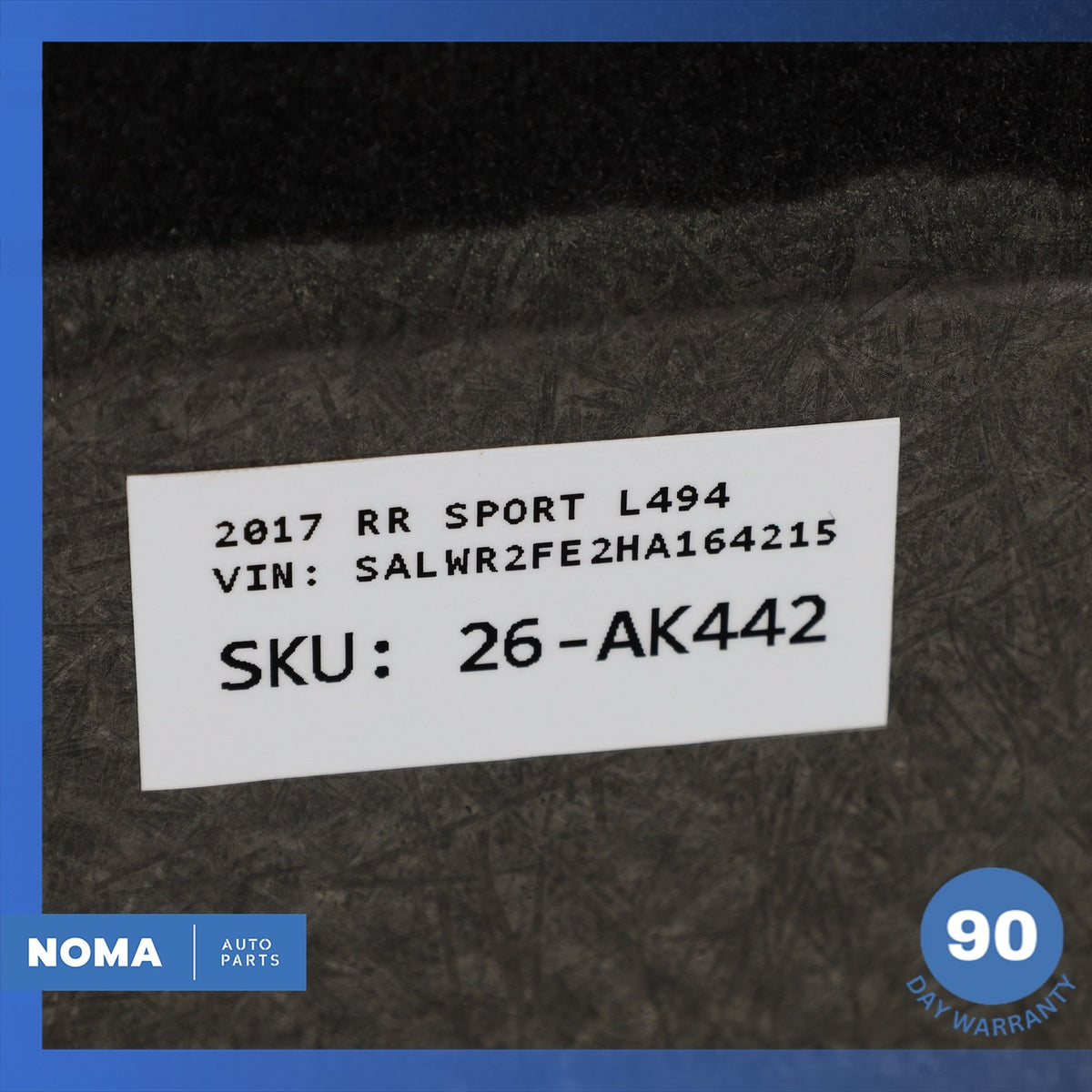 14-22 Range Rover Sport L494 Rear Back Trunk Boot Cargo Floor Carpet Cover OEM - photo 12