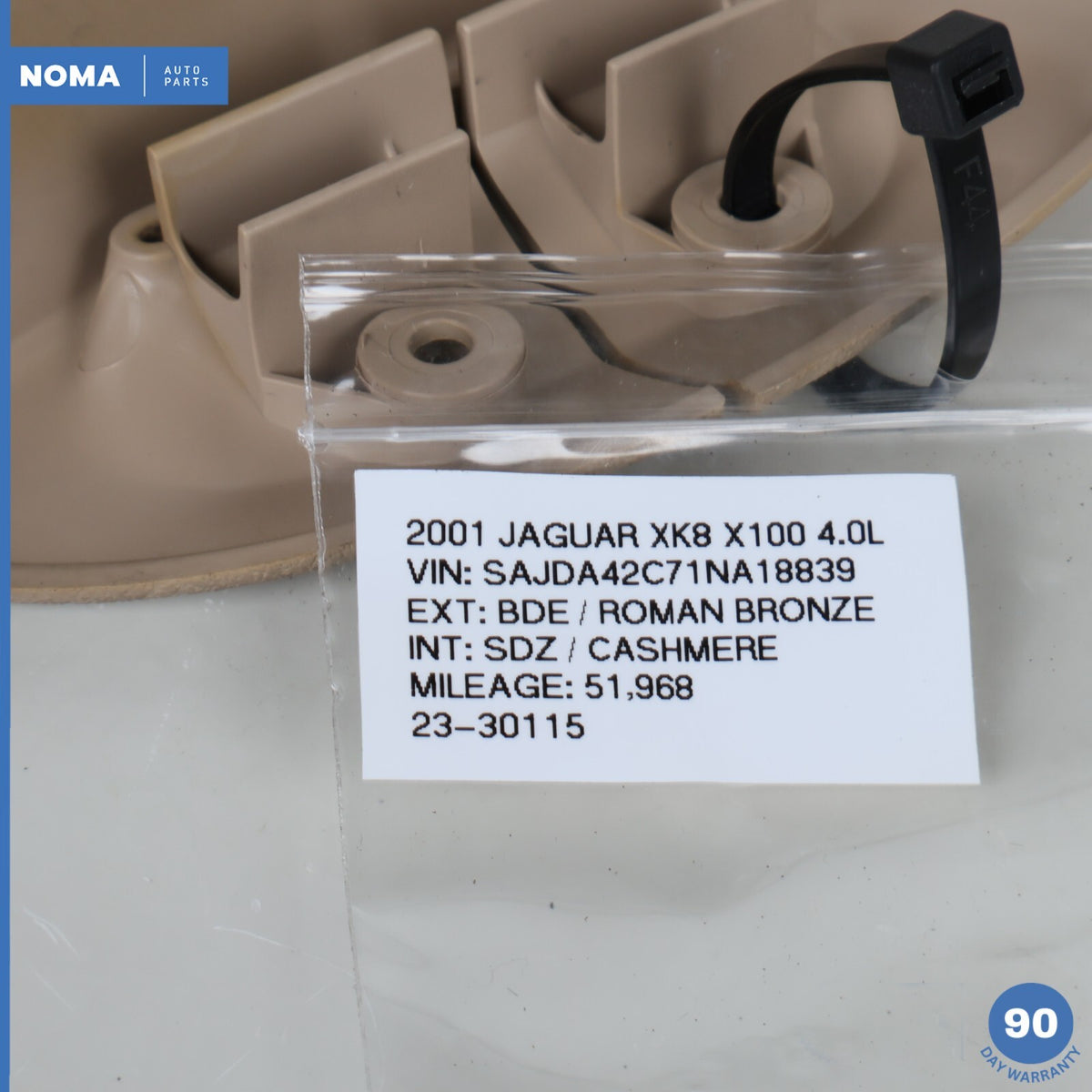 97-06 Jaguar XK8 X100 Rear Right Shoulder Seat Belt Trim Bezel Beige SDZ OEM - photo 11