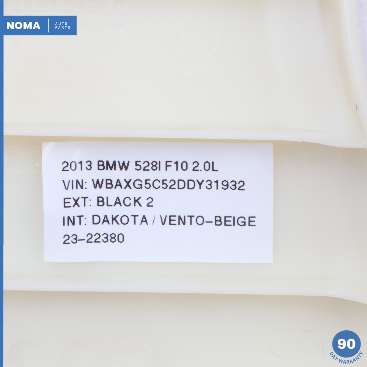 11-16 BMW 528i F10 Right Passenger Side Top B Pillar Cover Panel Trim Beige OEM - photo 13