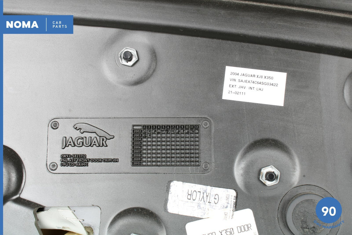 04-09 Jaguar XJ8 XJR VDP X350 Front Right Passenger Door Interior Panel LHJ OEM - photo 8