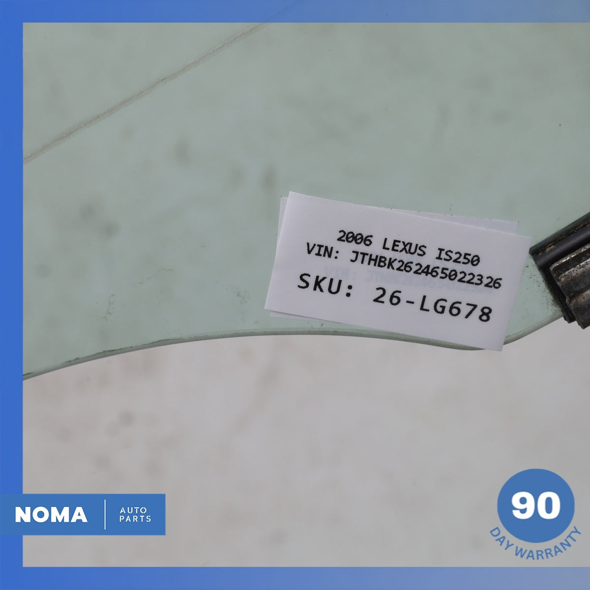 06-10 Lexus GSE20R IS250 IS350 Rear Left Driver Side Door Window Glass OEM - photo 14