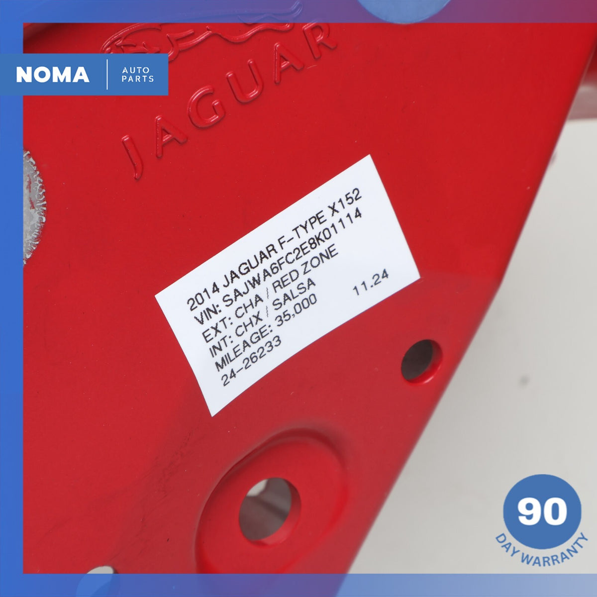 14-24 Jaguar X152 F-Type Front Crossmember Tie Brace Bar Red Zone OEM - photo 11