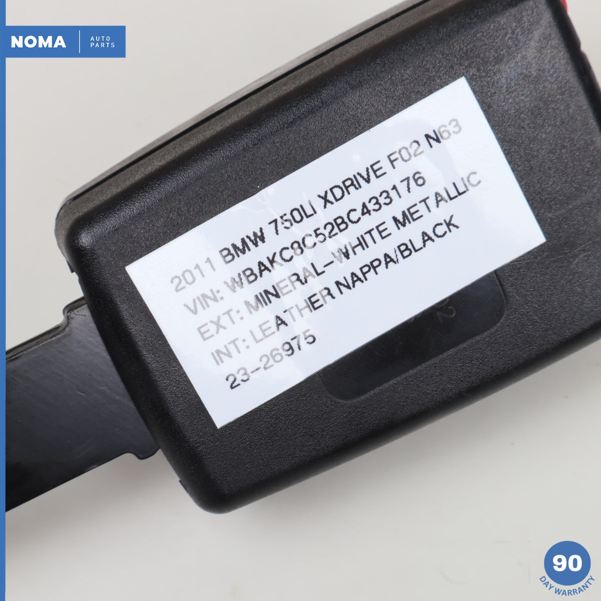 09-11 BMW 750Li F01 F02 Rear Right Passenger Seat Belt Buckle 72117220858 OEM - photo 11