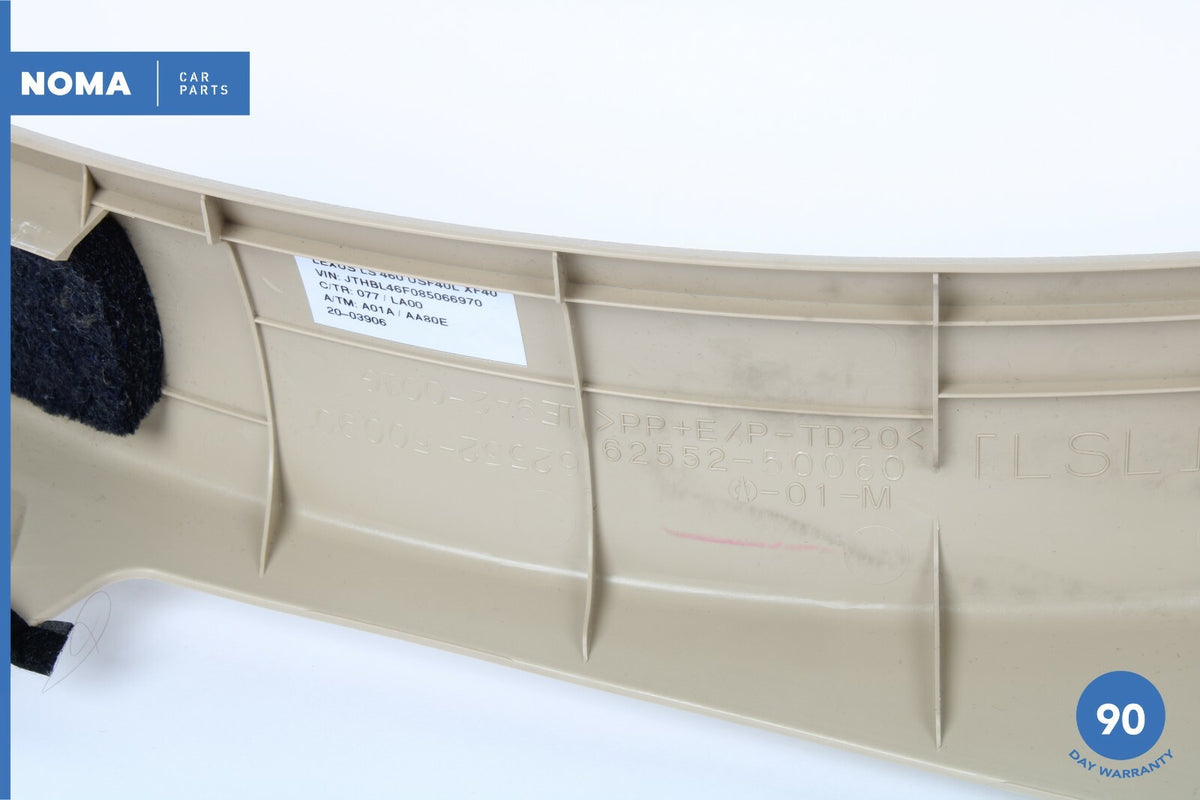 07-12 Lexus LS460 XF40 Rear Left Driver Side Seat Trim Garnish 62552-50060 OEM - photo 7