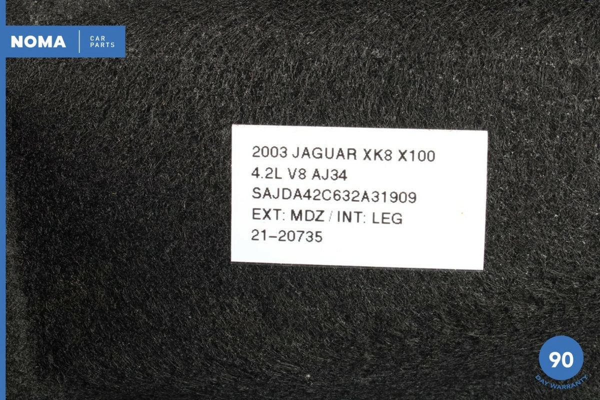 03-06 Jaguar XK8 XKR X100 Right Passenger Side Trunk Boot Carpet Cover Trim OEM - photo 9