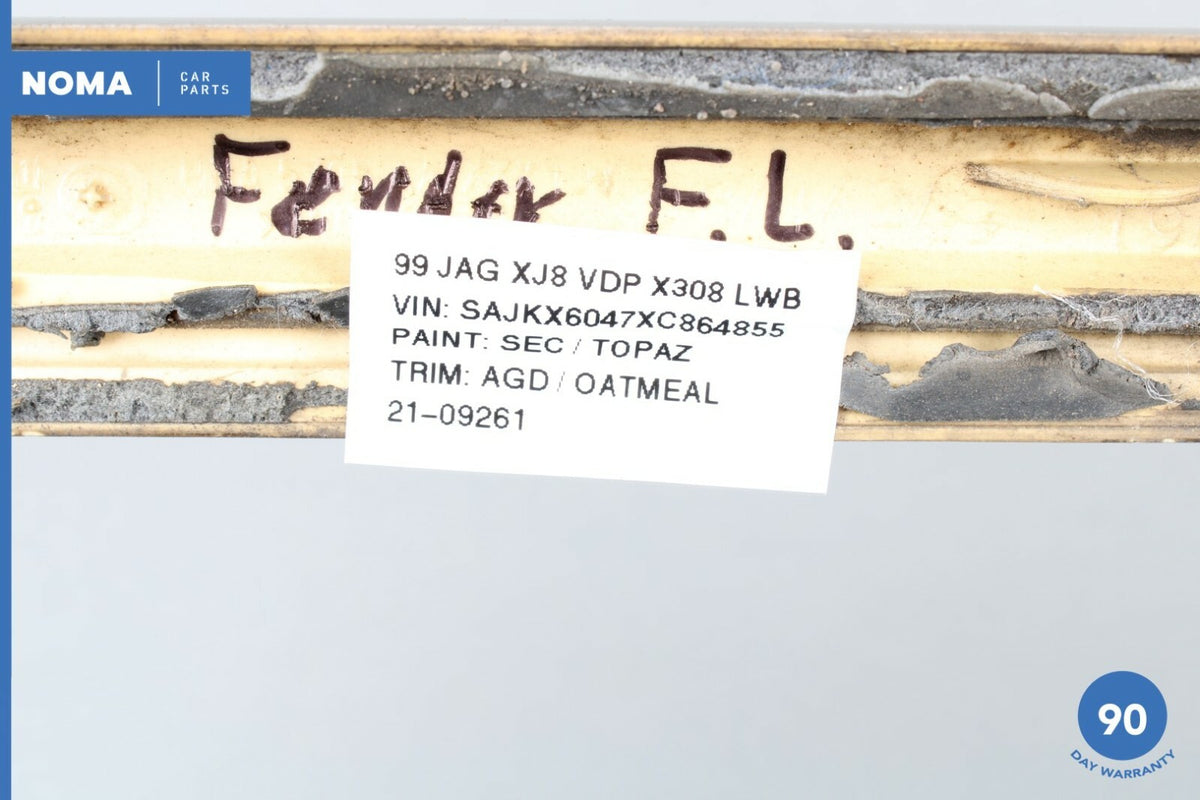 98-03 Jaguar XJ8 XJR VDP X308 Front Left Lower Fender Molding Trim Set SEC OEM - photo 7