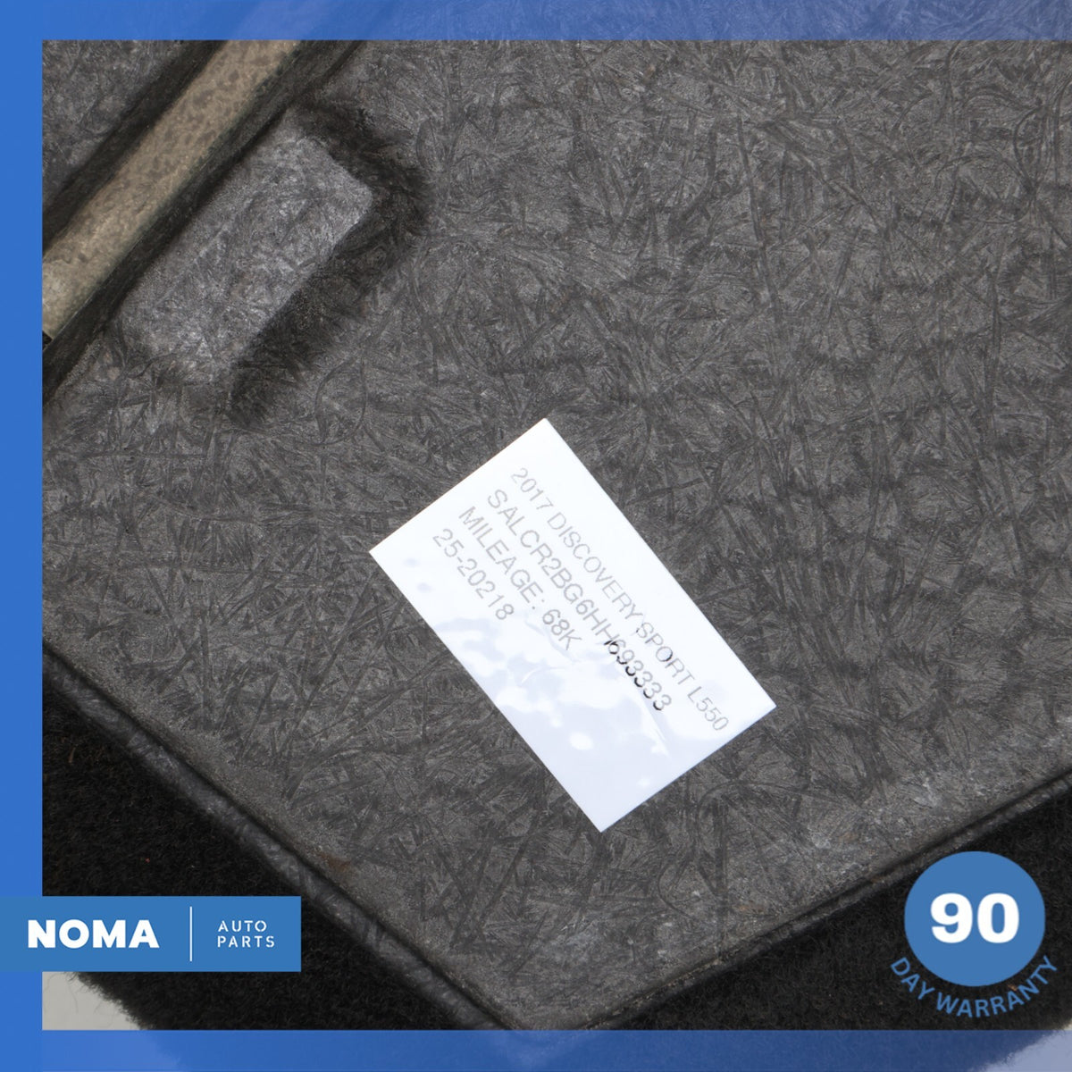 15-19 LR Discovery Sport L550 Rear Back Trunk Boot Cargo Floor Carpet Cover OEM - photo 11