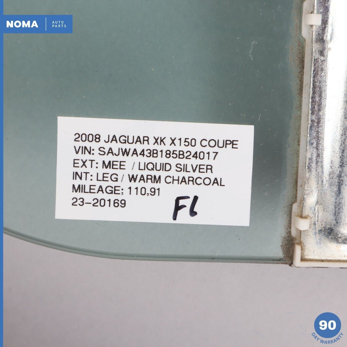 07-15 Jaguar X150 XK XKR XKR-S Front Left Driver Side Door Window Glass OEM - photo 11