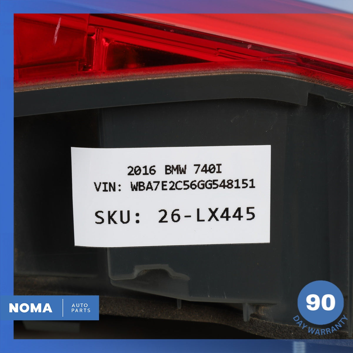 16-19 BMW G12 740i 750Li Rear Left Side Inner Taillight Tail Light Lamp OEM 76k - photo 15