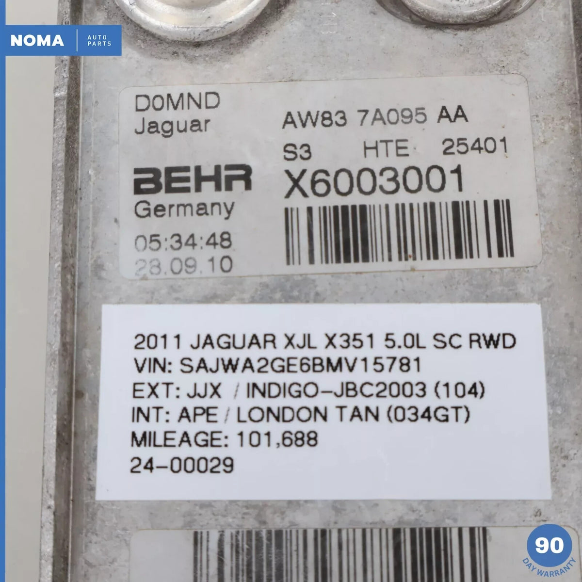 10-24 Jaguar X351 XJL XK Automatic Transmission Oil Cooler AW837A095AA OEM - photo 11