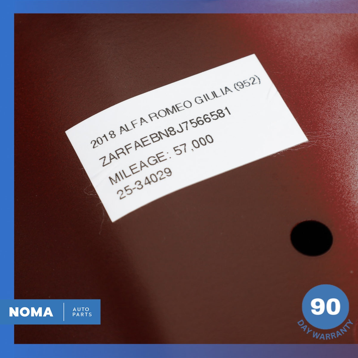 17-23 Alfa Romeo 952 Giulia Trunk Lid Shell Cover Assembly Red OEM - photo 15