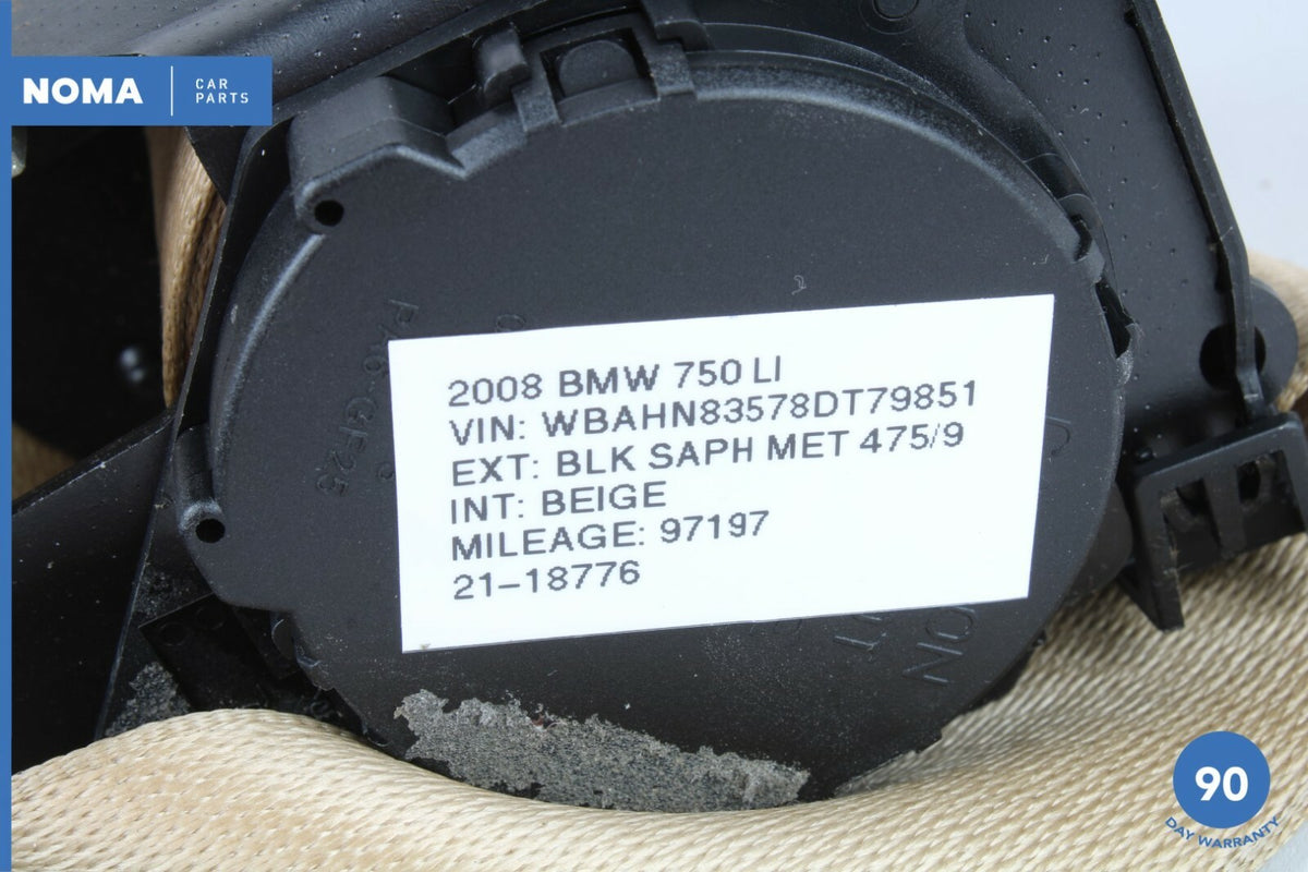 07-08 BMW 750Li E65 E66 Rear Right or Left Side Seat Belt Retractor Beige OEM - photo 12