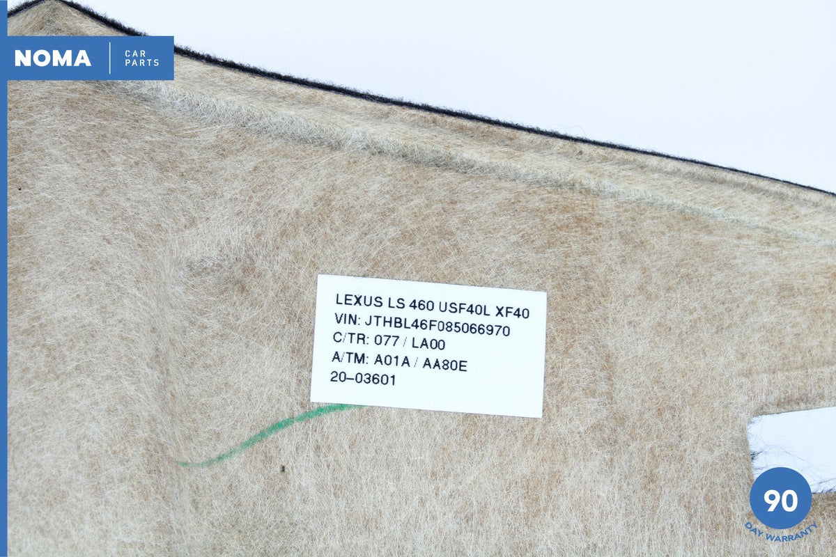 07-12 Lexus LS460 XF40 Rear Right Trunk Luggage Trim Liner Cover Panel OEM - photo 10