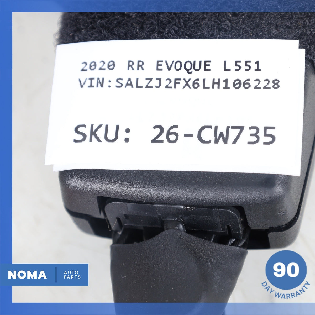 2021 LR Range Rover Evoque L551 Front Right Passenger Side Seatbelt Buckle OEM - photo 9