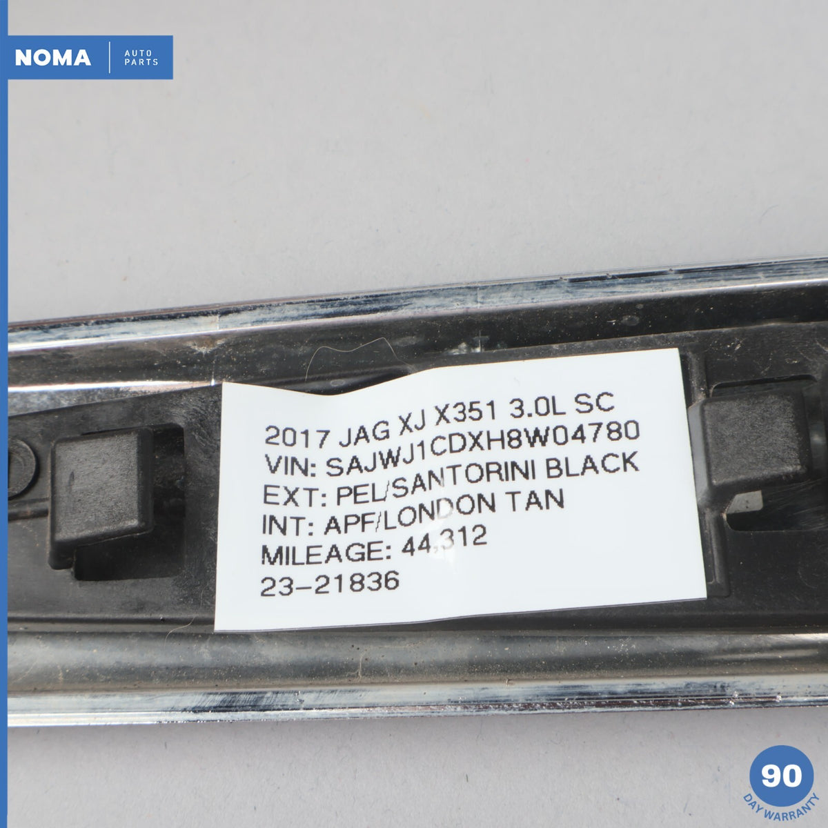16-19 Jaguar XJ X351 R-Sport Front Left Side Fender Grille Molding Chrome OEM - photo 12