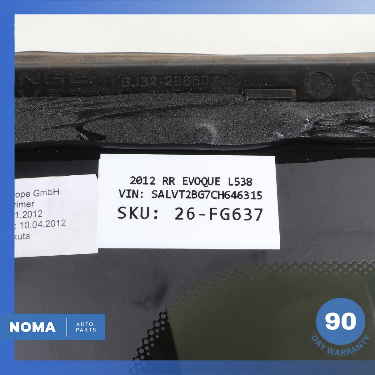 12-13 Land Rover Range Rover Evoque L538 Rear Right Passenger Quarter Glass OEM - photo 13