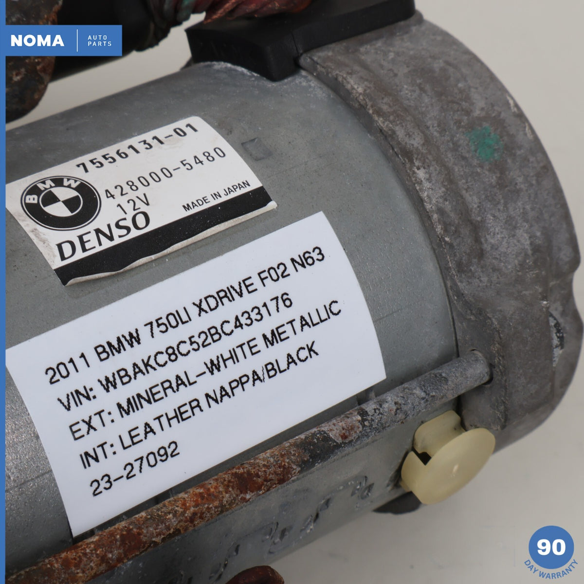 09-12 BMW 750LiX F02 4.4L N63 Twin-Turbo Engine Self-Start Starter Motor OEM - photo 12