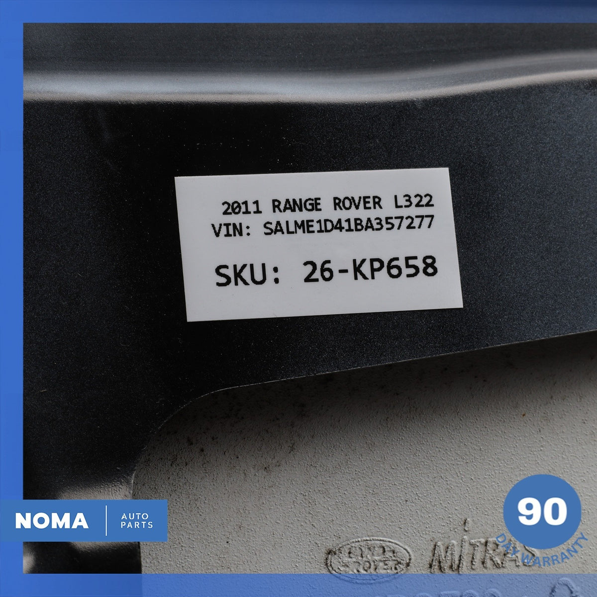 10-12 LR Range Rover L322 Rear Trunk Spoiler Wing w/ Brake Light White OEM - photo 15