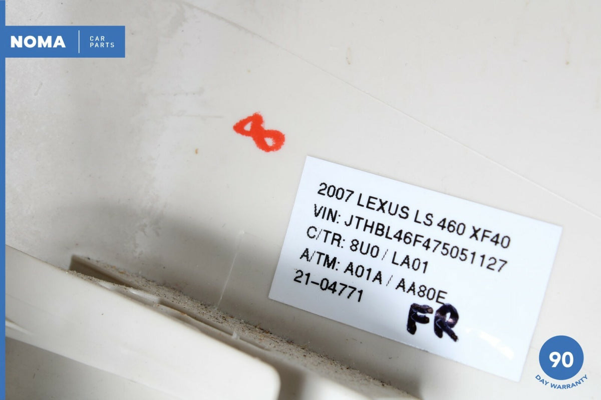 07-12 Lexus XF40 LS460 Front Right Passenger Seat Lower Trim Cover LA01 OEM - photo 10