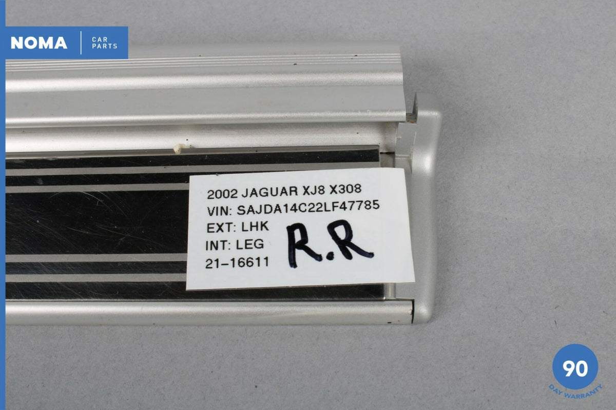 98-03 Jaguar XJ8 XJR X308 Rear Left Right Side Door Scuff Panel Trim Chrome OEM - photo 8
