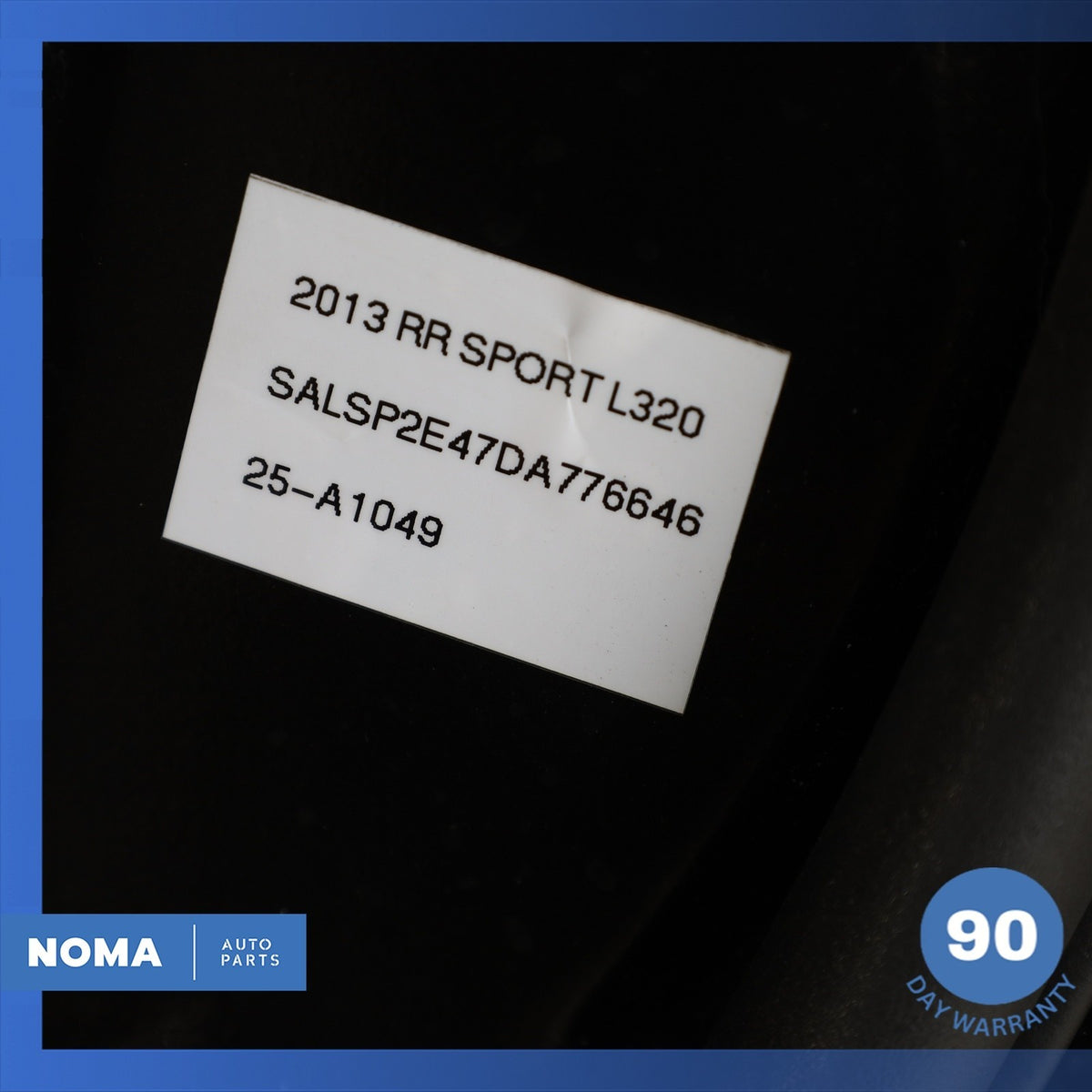 06-13 LR Range Rover Sport L320 Rear Right Side Door Panel Shell Black OEM - photo 18