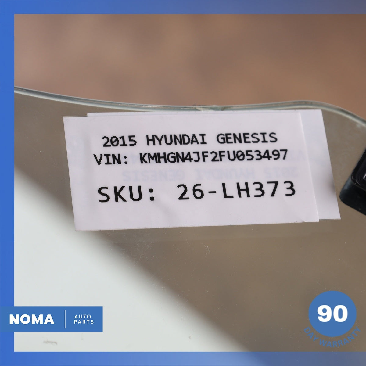 15-16 Hyundai DH Genesis Front Left Driver Side Door Glass Window 82410B1010 OEM - photo 16