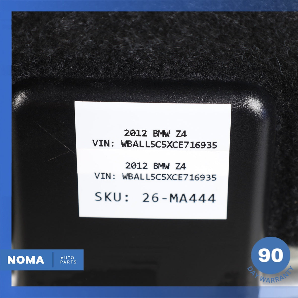 09-16 BMW E89 Z4 Trunk Interior Rear Cargo Luggage Cover 7341663 OEM - photo 23