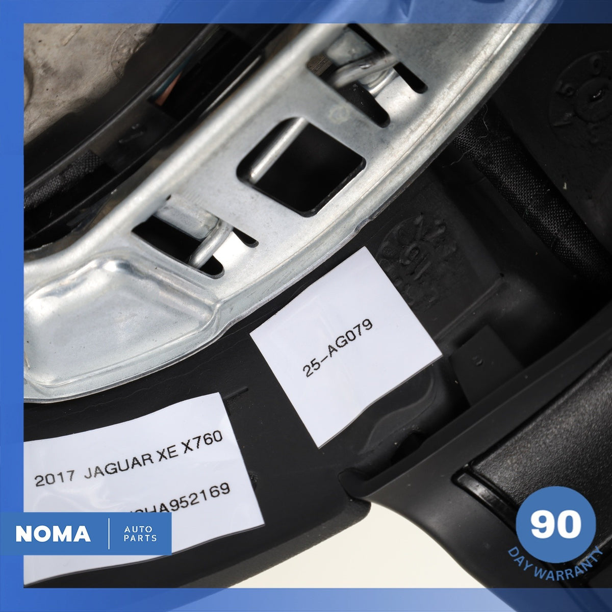 16-21 Jaguar X760 XE F-Pace XF Steering Wheel w/ Paddle Shifters Black OEM - photo 16