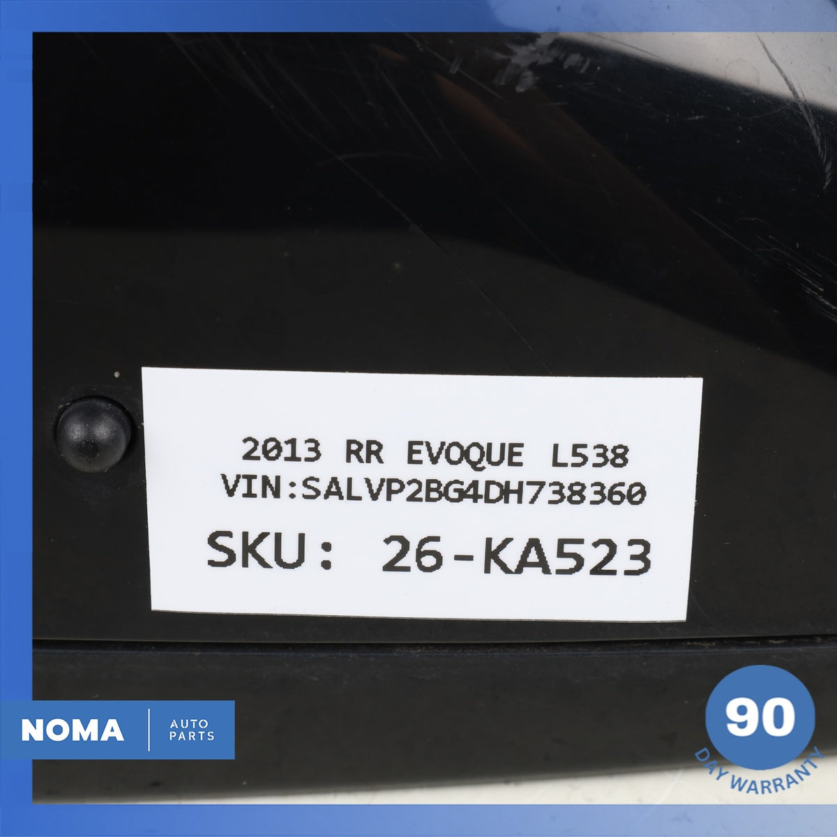 12-13 LR Range Rover Evoque L538 Left Side Rear View Mirror Assembly Black OEM - photo 17