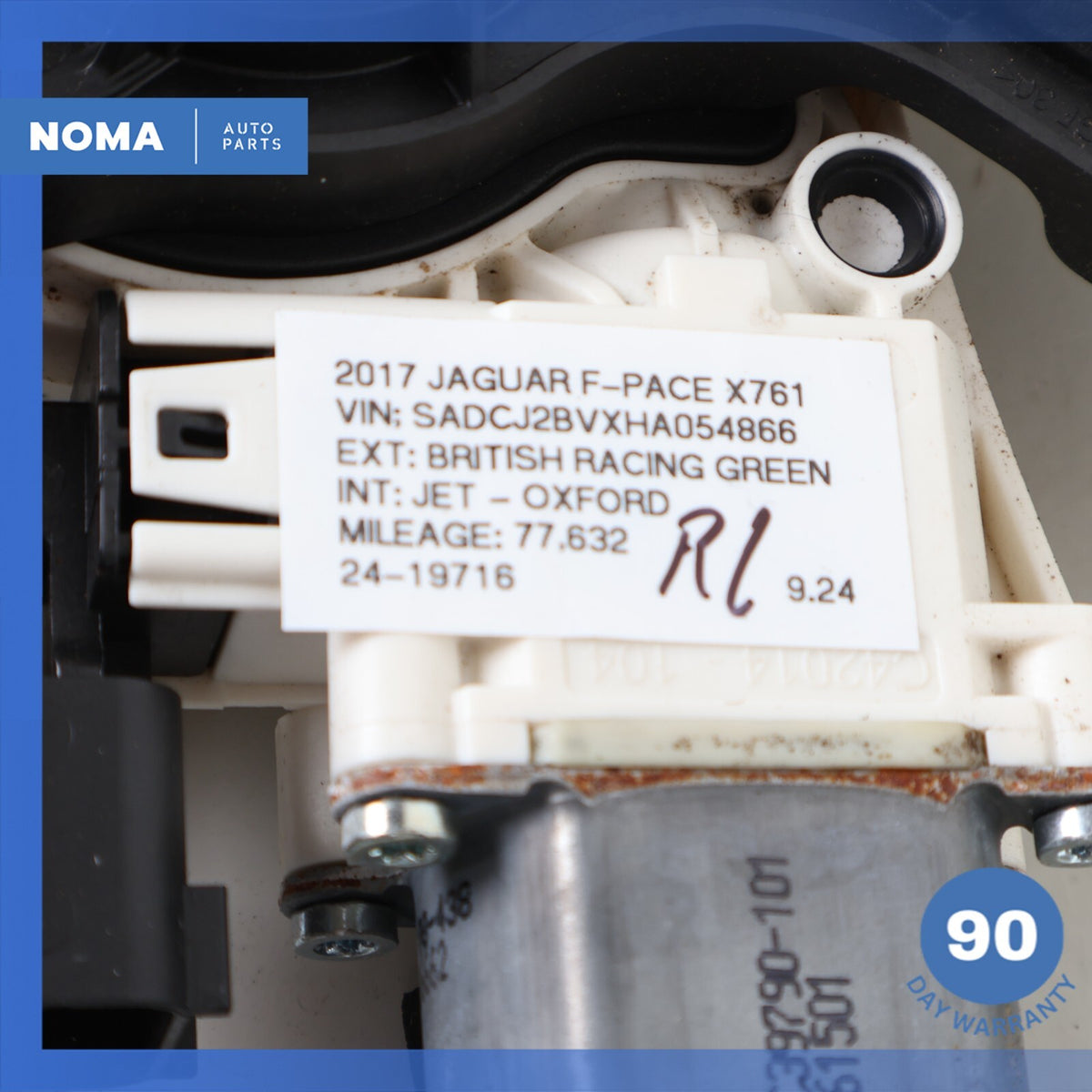 17-23 Jaguar X761 F-Pace Rear Left Driver Side Door Window Regulator OEM 77k - photo 14