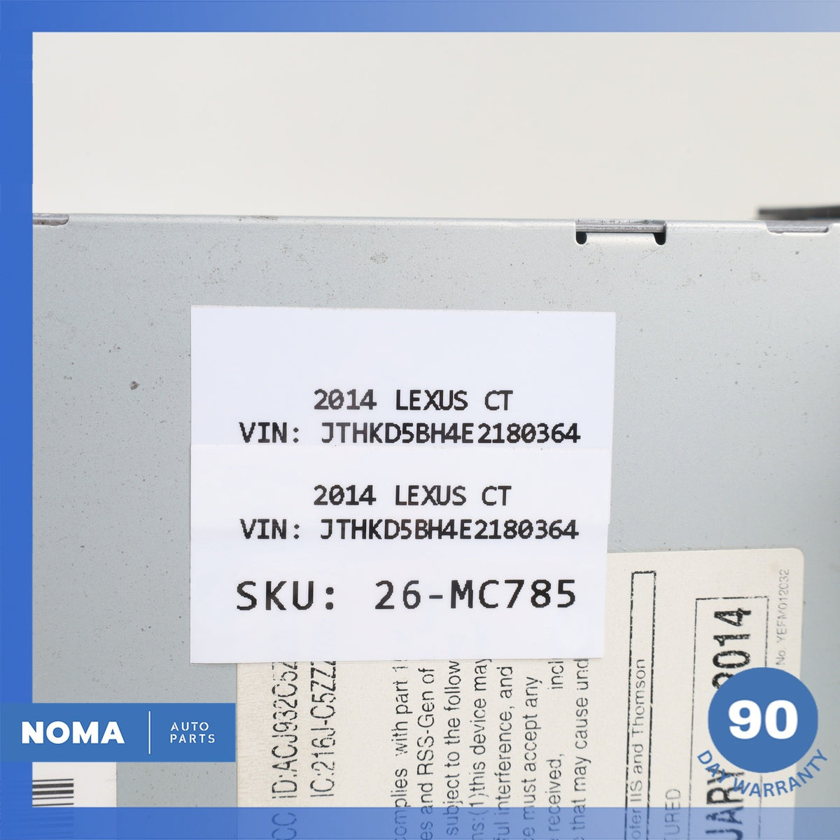 14-17 Lexus ZWA10 CT200h Dashboard AM FM CD Radio Player Receiver 8612076051 OEM - photo 16