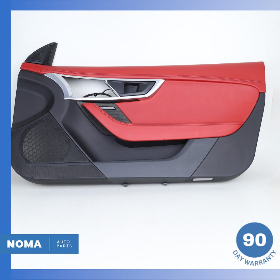 14-20 Jaguar X152 F-Type Right Side Interior Door Trim Panel Nappa Red OEM 16k