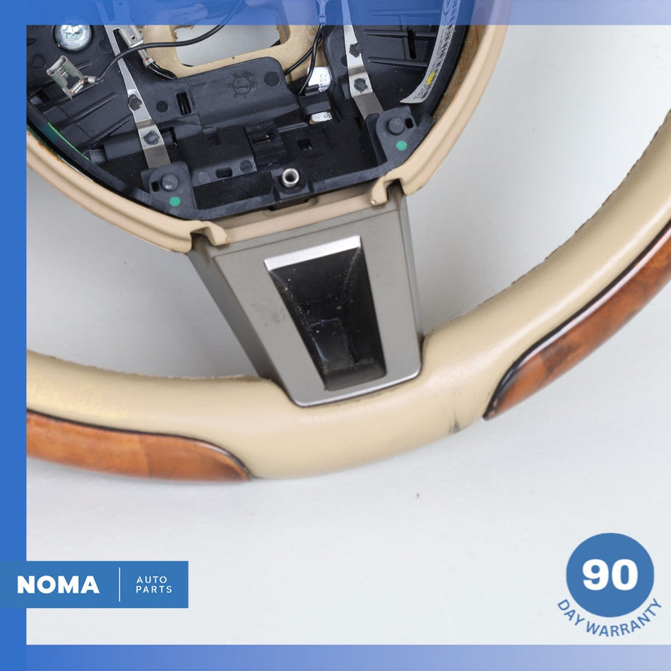 07-09 Jaguar X150 XK XKR Steering Wheel w/ Paddle Shifters Beige 6W833L598DC OEM