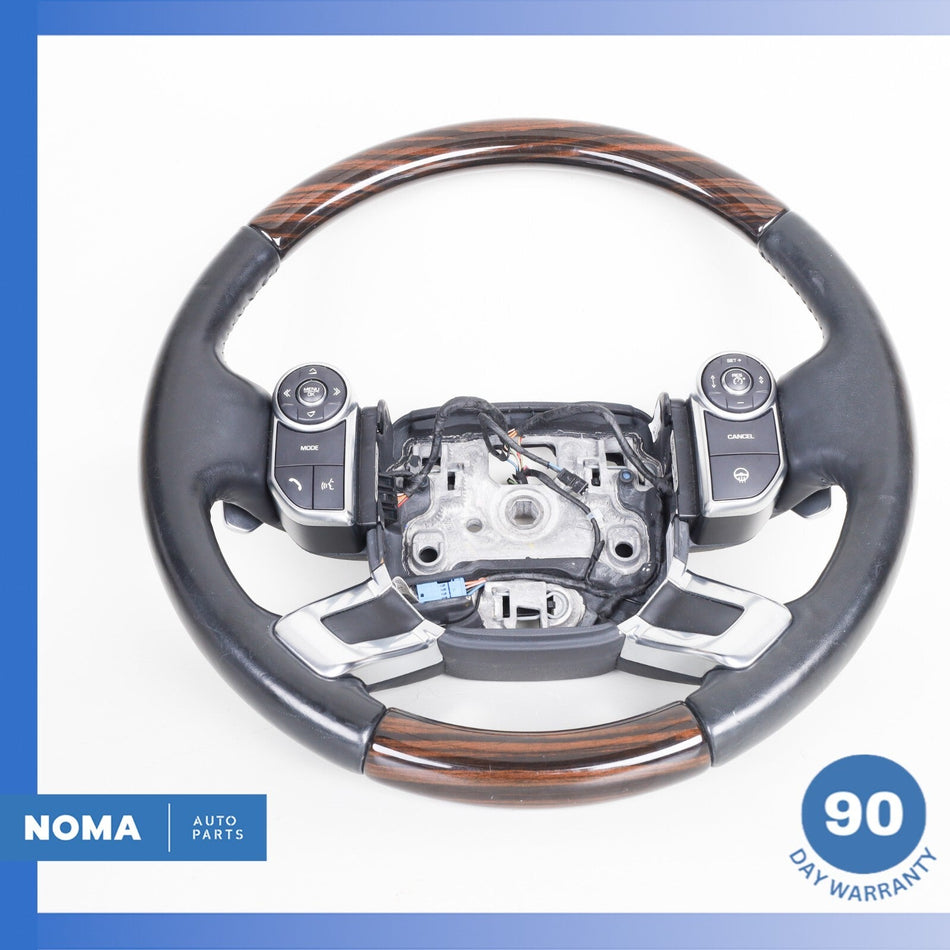 13-22 Land Rover Range Rover L405 Leather Steering Wheel Black w/ Switches OEM