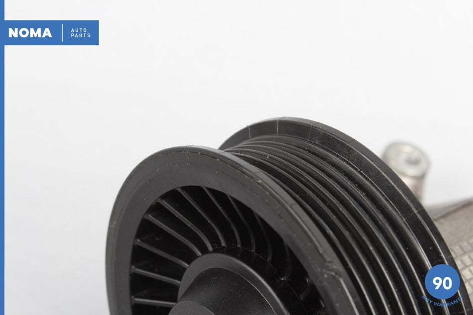 10-19 Jaguar XJL X351 Engine Motor Lower Belt Idler Pulley Bracket w/ Pulley OEM