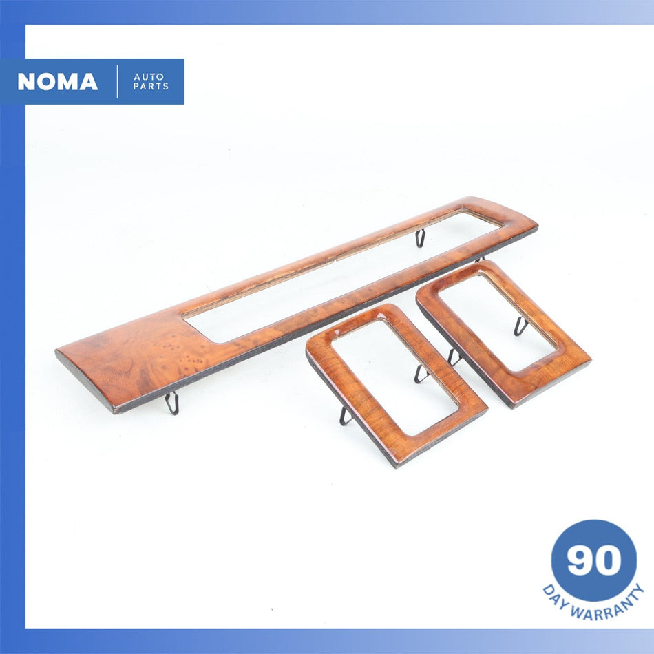 92-96 Jaguar XJS Series 3 Dash Dashboard Vent Bezel Trim Set Wood OEM