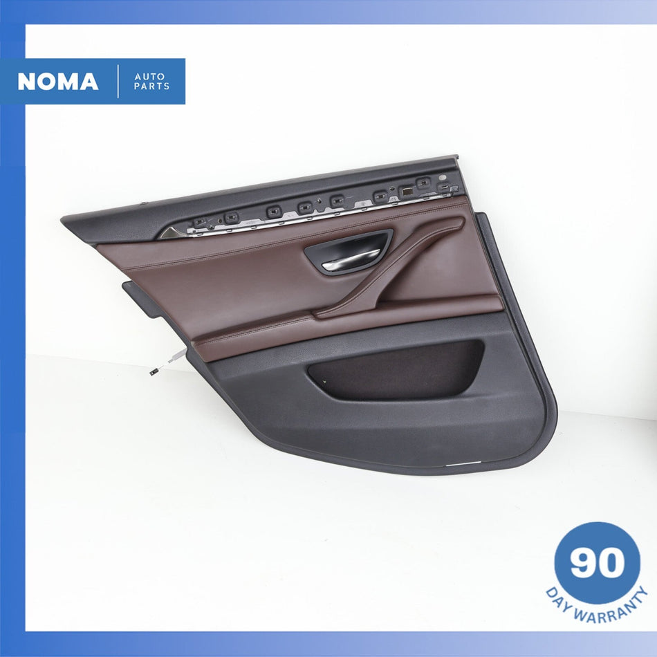 11-16 BMW F10 528i 535i Rear Left Interior Door Panel Assembly Nappa Brown OEM