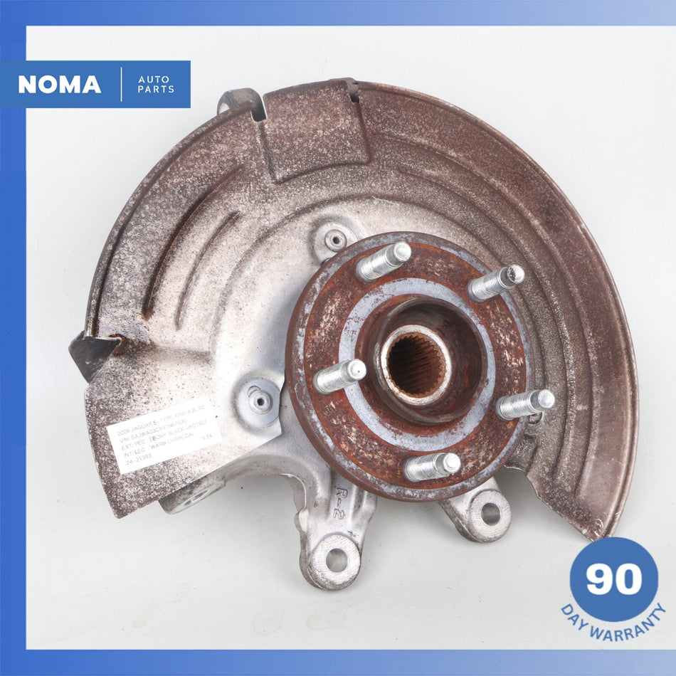 06-09 Jaguar X206 S-Type R XJR Rear Right Side Spindle Knuckle Hub w/ Shield OEM